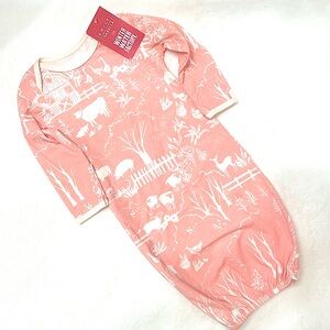 NWT Winter Water Factory 100% Organic Cotton Pink Farm themed Sleep Sack / Bag